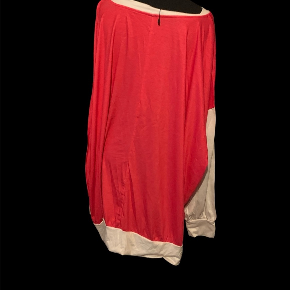 SHEIN 4X 80s style Oversized Red and Orange Graphic Tunic - Picture 2 of 8